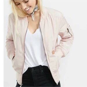 Buffalo David Bitton Women’s Small Light Pink Zip Up Bomber Jacket